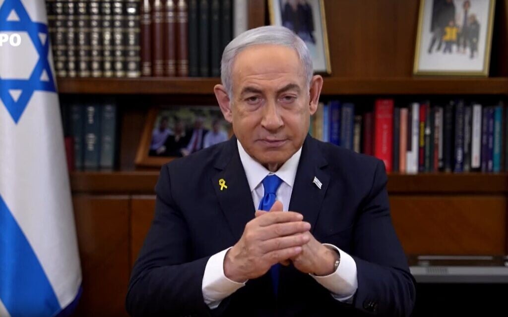 Prime Minister Benjamin Netanyahu delivers a video message to the Iranian people, September 30, 2024. (Screenshot: GPO) Prime Minister Benjamin Netanyahu delivers a video message to the Iranian people, September 30, 2024. (Screenshot: GPO)