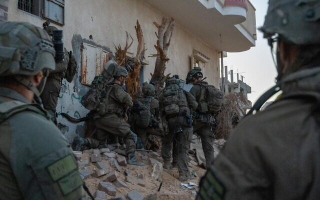 Troops of the Givati Brigade operate in southern Gaza's Rafah, in a handout image published September 21, 2024. (Israel Defense Forces) Troops of the Givati Brigade operate in southern Gaza's Rafah, in a handout image published September 21, 2024. (Israel Defense Forces)