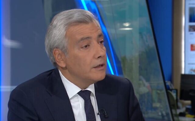Lebanese Ambassador to the UK Rami Mortada in a September 2024 interview (Sky News video screenshot)