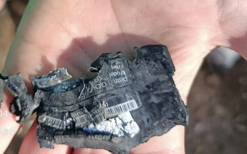 Pieces of an exploded pager in a picture circulating on social media, September 17, 2024 (via telegram) Pieces of an exploded pager in a picture circulating on social media, September 17, 2024 (via telegram)