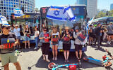 In Tel Aviv, protesters demanding a hostage release deal block the Ayalon Highway in Tel Aviv, September 2, 2024. (courtesy)