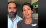Rachel Goldberg-Polin (right) and Jon Polin, parents of Israeli-American hostage Hersh Goldberg-Polin who was murdered by his Hamas captors, speak in a video published on their social media accounts, September 12, 2024 (Screenshot via social media).