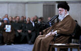 Iran's Supreme Leader Ayatollah Ali Khamenei sits in a meeting in Tehran, Iran, October 27, 2024. (Office of the Iranian Supreme Leader via AP)