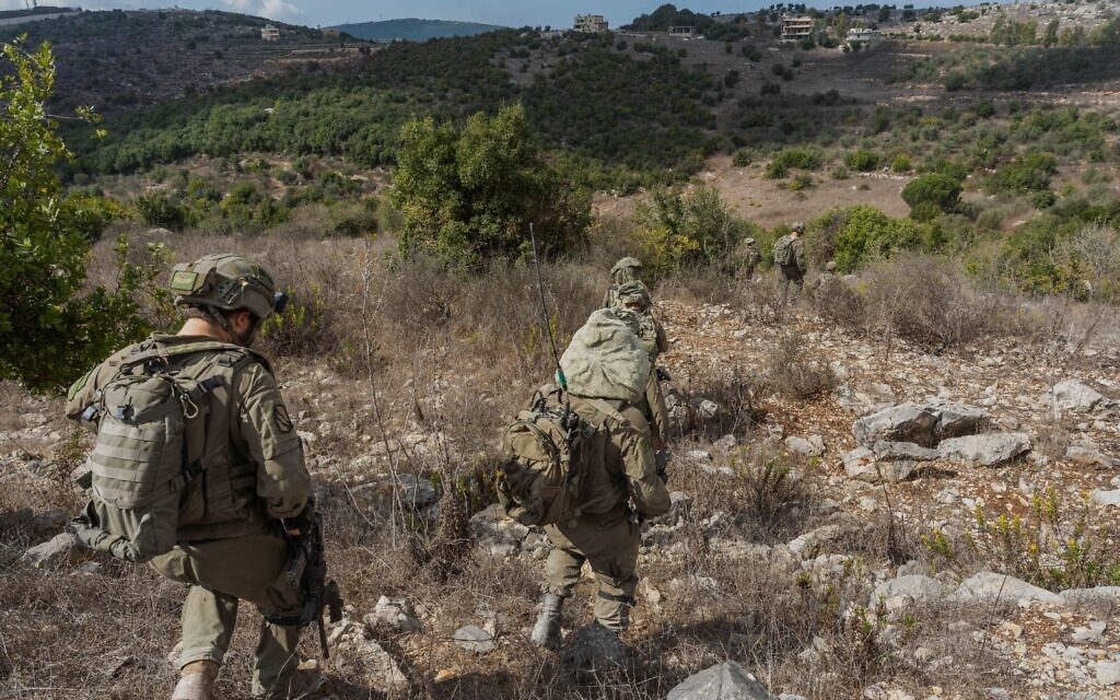 Troops operating in south Lebanon in an undated photo released by the military for publication on October 28, 2024 (Israel Defense Forces)