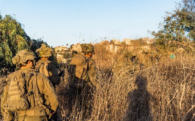 IDF troops operate in southern Lebanon in a handout image published on October 29, 2024. (Israel Defense Forces)