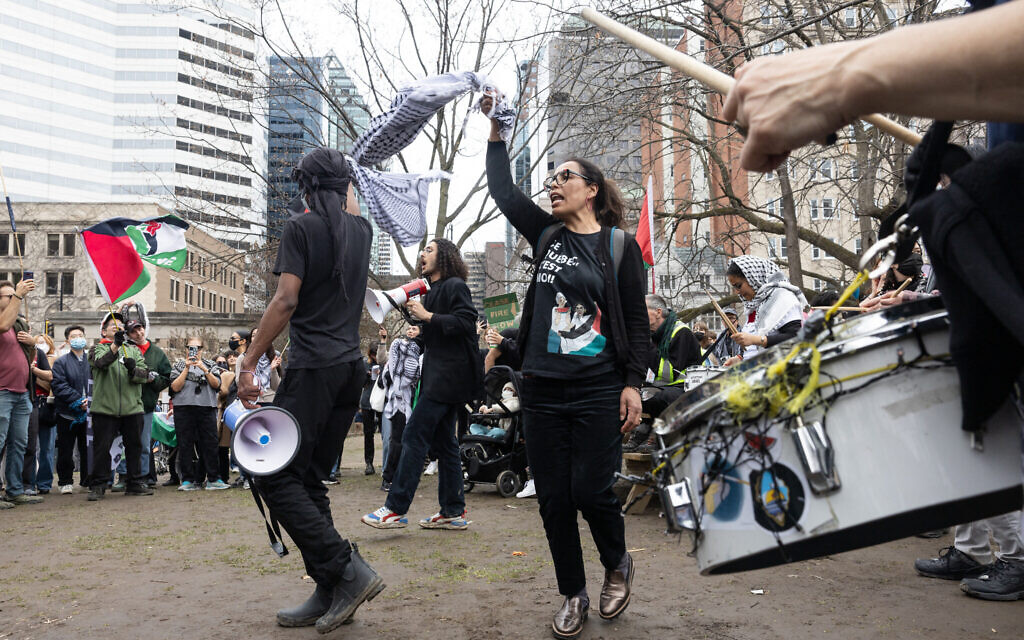 Students and activists protest for an eighth day at an anti-Israel encampment on the campus of McGill University in Montreal, Canada, on May 4, 2024. (Photo by Alexis Aubin / AFP) Students and activists protest for an eighth day at an anti-Israel encampment on the campus of McGill University in Montreal, Canada, on May 4, 2024. (Photo by Alexis Aubin / AFP)