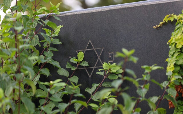 This photograph, taken on September 20, 2024 shows a Star of David on a Jewish tombstone at the Mirogoj cemetery in Zagreb, Croatia. (Damir Sencar / AFP) This photograph, taken on September 20, 2024 shows a Star of David on a Jewish tombstone at the Mirogoj cemetery in Zagreb, Croatia. (Damir Sencar / AFP)