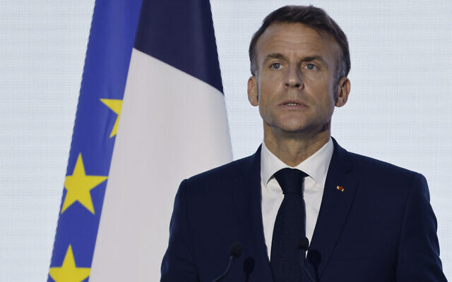 France's President Emmanuel Macron holds a press conference at the end of closing session of the 19th Summit of the Francophonie at the Grand Palais in Paris, on October 5, 2024. (Ludovic MARIN / AFP) France's President Emmanuel Macron holds a press conference at the end of closing session of the 19th Summit of the Francophonie at the Grand Palais in Paris, on October 5, 2024. (Ludovic MARIN / AFP)