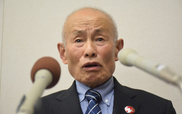 Tomoyuki Mimaki, representative director of the Nihon Hidankyo, attends a press conference after the group was awarded the 2024 Nobel Peace Prize, in Hiroshima on October 11, 2024. (JIJI PRESS / AFP) Tomoyuki Mimaki, representative director of the Nihon Hidankyo, attends a press conference after the group was awarded the 2024 Nobel Peace Prize, in Hiroshima on October 11, 2024. (JIJI PRESS / AFP)