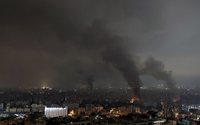 Flames and smoke rise from an Israeli airstrike on Hezbollah sites in Dahiyeh, Beirut, Lebanon, early Monday, Oct. 7, 2024. (AP Photo/Bilal Hussein) Flames and smoke rise from an Israeli airstrike on Hezbollah sites in Dahiyeh, Beirut, Lebanon, early Monday, Oct. 7, 2024. (AP Photo/Bilal Hussein)