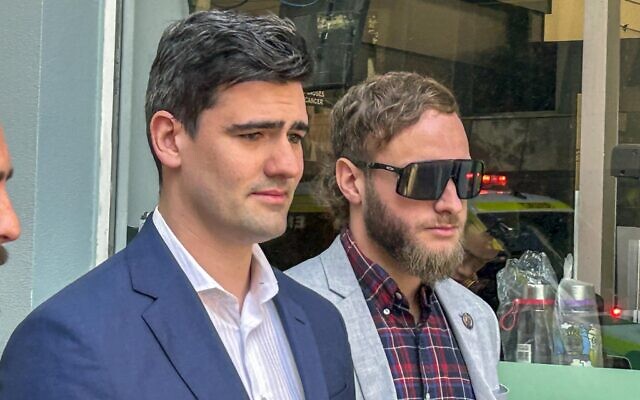 Jacob Hersant, left, a self-described Nazi, walks from the Melbourne Magistrates Court in, Melbourne, Australia, Oct. 9, 2024. (AP Photo/Rod McGuirk) Jacob Hersant, left, a self-described Nazi, walks from the Melbourne Magistrates Court in, Melbourne, Australia, Oct. 9, 2024. (AP Photo/Rod McGuirk)