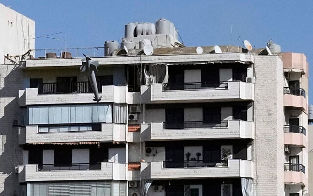 A missile launched from an Israeli jet hits a building in Ghobeiri, Beirut, Lebanon, Tuesday, Oct. 22, 2024. (AP Photo/Bilal Hussein) A missile launched from an Israeli jet hits a building in Ghobeiri, Beirut, Lebanon, Tuesday, Oct. 22, 2024. (AP Photo/Bilal Hussein)