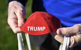 Illustrative: A kippa promoting US President Donald Trump. (Jose Juarez/AP)