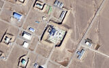 This satellite photo from Planet Labs PBC shows a damaged large building at the Islamic Revolutionary Guard's Shahroud Space Center in Semnan province, Iran, October 29, 2024. (Planet Labs PBC via AP)