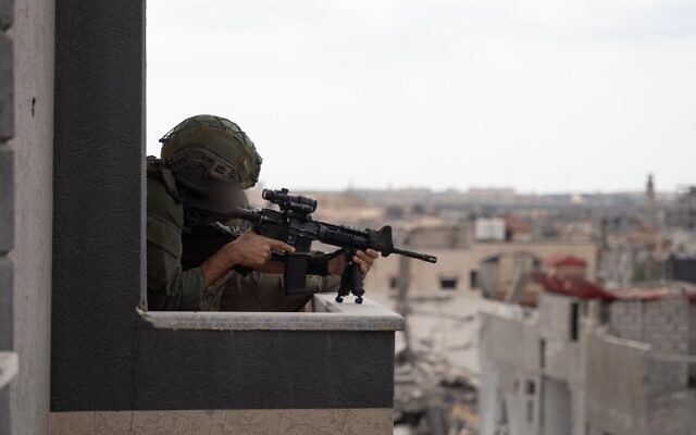 An IDF soldier operating in the Gaza Strip in an image released on October 24, 2024. (Israel Defense Forces) An IDF soldier operating in the Gaza Strip in an image released on October 24, 2024. (Israel Defense Forces)