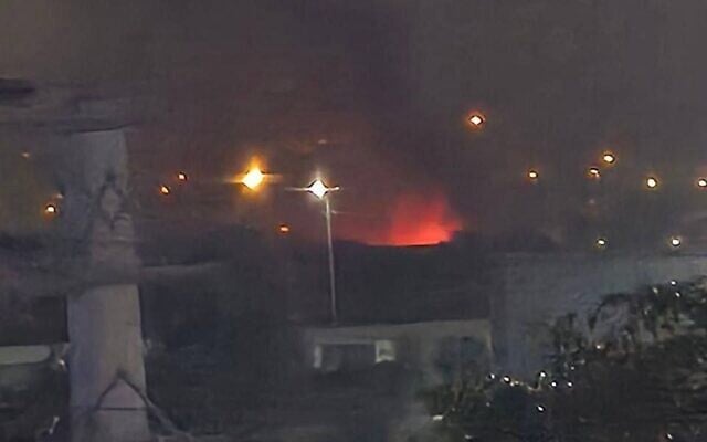 An unconfirmed image circulating on social media purports to show a site of an explosion in the Tehran area in the early hours of October 26, 2024, as Israel announces it is carrying out 'precise strikes' on Iranian military targets. (Social media: used in accordance with Clause 27a of the Copyright Law)