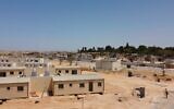 An undated picture of temporary housing being built at Kibbutz Hatzerim in southern Israel for residents of Kibbutz Be'eri. (Tekuma Authority)