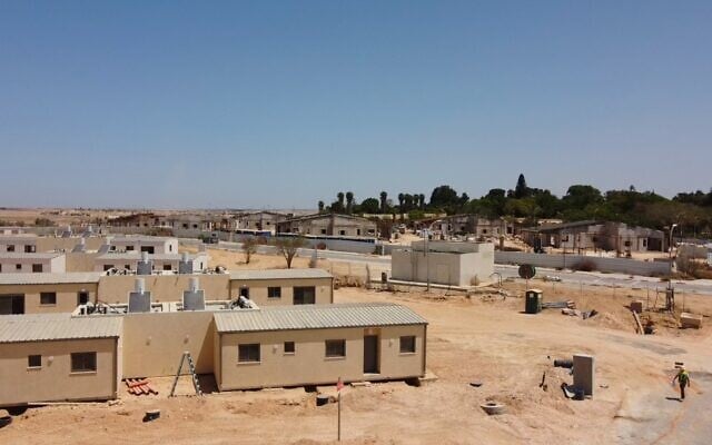 An undated picture of temporary housing being built at Kibbutz Hatzerim in southern Israel for residents of Kibbutz Be'eri. (Tekuma Authority) An undated picture of temporary housing being built at Kibbutz Hatzerim in southern Israel for residents of Kibbutz Be'eri. (Tekuma Authority)