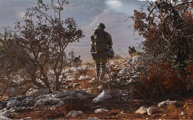 Troops of the Etzioni Brigade are seen operating in southern Lebanon, in handout image published October 3, 2024. (Israel Defense Forces) Troops of the Etzioni Brigade are seen operating in southern Lebanon, in handout image published October 3, 2024. (Israel Defense Forces)
