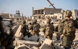 Part of the IDF force that encountered and killed Hamas leader Yahya Sinwar seen operating in Rafah in an undated picture released on October 18, 2024 (Israel Defense Forces)