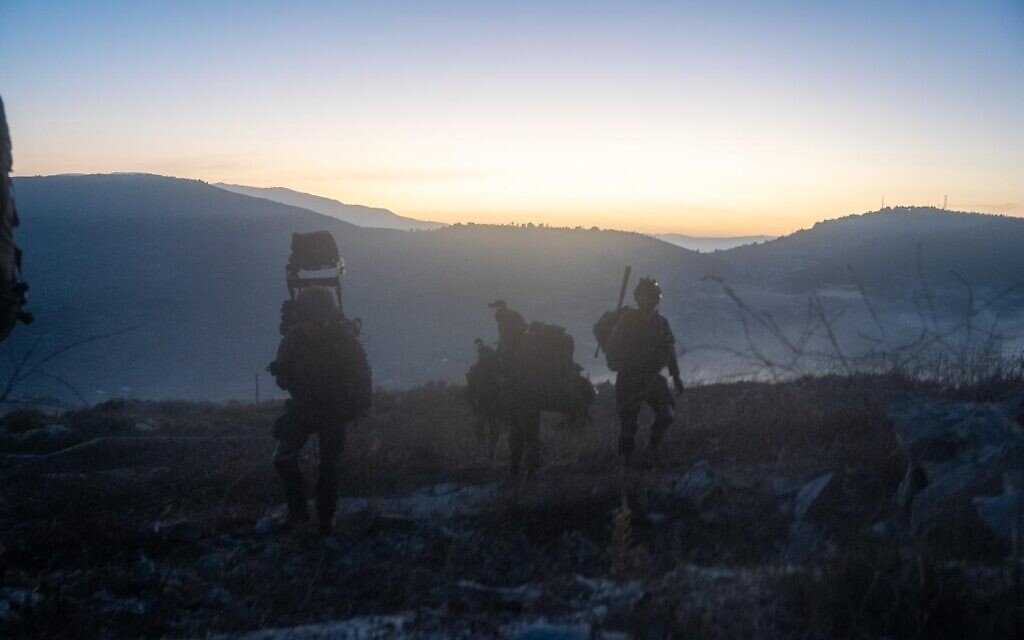Troops of the Commando Brigade operate in southern Lebanon, in a handout image published October 21, 2024. (Israel Defense Forces)