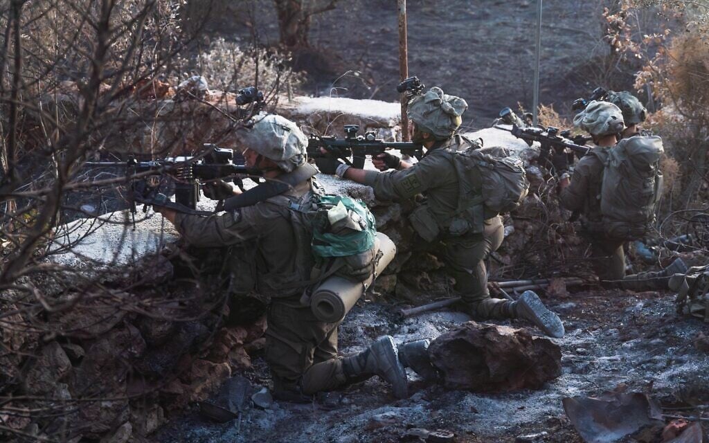IDF troops operate in southern Lebanon in a handout image published on October 29, 2024. (Israel Defense Forces)