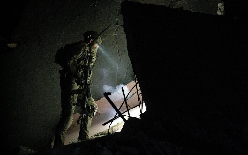 IDF troops operate in southern Lebanon in a handout image published on October 30, 2024. (Israel Defense Forces)