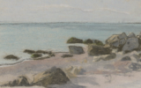 Claude Monet's "Bord de Mer," 1865. (Artsy)