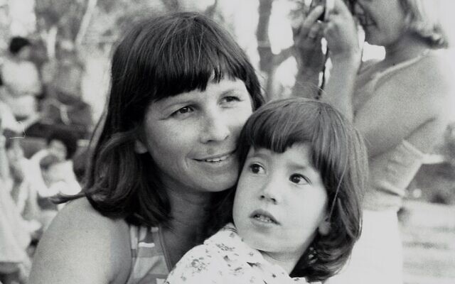 Kibbutz Nir Oz resident photographer Yocheved Lifshitz and her daughter, Sharone Lifshitz, from the 'Surviving Moments' exhibit at Muza -- Eretz Israel Museum. (Courtesy Yocheved Lifshitz)