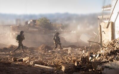Troops operating in south Lebanon in an undated photo released for publication by the military on November 13, 2024. (Israel Defense Forces)