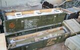 Russian 9M113 Konkurs anti-tank missiles, supplied by Moscow to Syria, are found by troops of the IDF's 646th Reserve Paratroopers Brigade in southern Lebanon, in a handout image published October 24, 2024. (Israel Defense Forces)