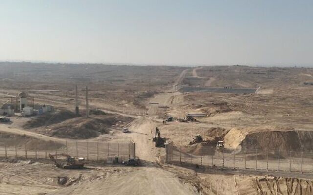 This image released by COGAT on November 8, 2024, shows engineering work at the Kissufim Crossing with the Gaza Strip. (COGAT) This image released by COGAT on November 8, 2024, shows engineering work at the Kissufim Crossing with the Gaza Strip. (COGAT)