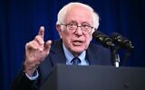File: US Senator Bernie Sanders, Independent of Vermont, speaks at an event where US President Joe Biden was set to address prescription drug costs in Concord, New Hampshire, on October 22, 2024. (Mandel NGAN / AFP)