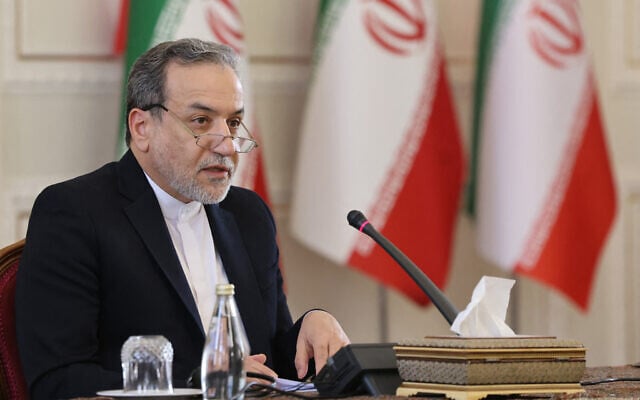 Iran's Foreign Minister Abbas Araghchi speaks during a meeting with ambassadors of foreign countries in Iran, in the capital Tehran on October 29, 2024. (Atta Kenare/AFP)