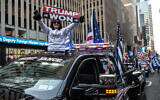 People participate in a car caravan in support of US President-elect Donald Trump on November 9, 2024 in New York City. (Stephanie Keith/Getty Images/AFP)