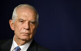 EU foreign minister Josep Borrell looks on during a joint press conference following his talks with Poland's foreign minister in Warsaw on November 12, 2024. (Sergei Gapon/AFP)