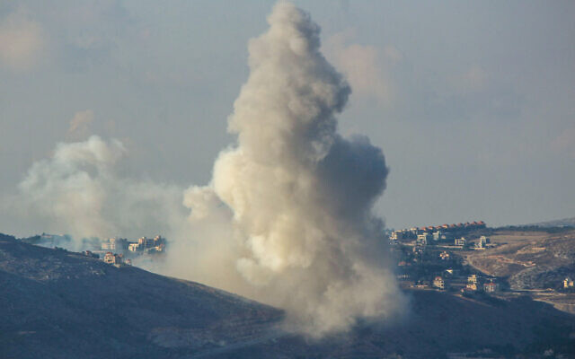 Smoke rises from the site of an Israeli airstrike targeting Hezbollah sites in the village of Kfar Roummane in the Nabatieh Governorate on November 13, 2024. (AFP) Smoke rises from the site of an Israeli airstrike targeting Hezbollah sites in the village of Kfar Roummane in the Nabatieh Governorate on November 13, 2024. (AFP)