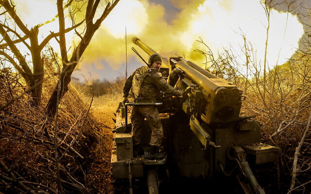 A Ukrainian serviceman of the 24th Mechanized Brigade fires a 152 mm self-propelled howitzer towards Russian positions at an undisclosed location near Chasiv Yar in Donetsk region on November 18, 2024, amid the Russian invasion of Ukraine. (Handout / 24th Mechanized Brigade of Ukrainian Armed Forces / AFP) A Ukrainian serviceman of the 24th Mechanized Brigade fires a 152 mm self-propelled howitzer towards Russian positions at an undisclosed location near Chasiv Yar in Donetsk region on November 18, 2024, amid the Russian invasion of Ukraine. (Handout / 24th Mechanized Brigade of Ukrainian Armed Forces / AFP)