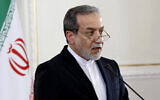 Iranian Foreign Minister Abbas Araghchi speaks during a joint press conference in Tehran, on November 19, 2024. (AFP)