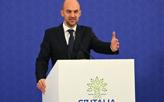 France's Foreign Affairs Minister Jean-Noel Barrot gives a press conference at the G7 Foreign Ministers meeting in Fiuggi, central Italy, on November 26, 2024. (Andreas SOLARO / AFP) France's Foreign Affairs Minister Jean-Noel Barrot gives a press conference at the G7 Foreign Ministers meeting in Fiuggi, central Italy, on November 26, 2024. (Andreas SOLARO / AFP)