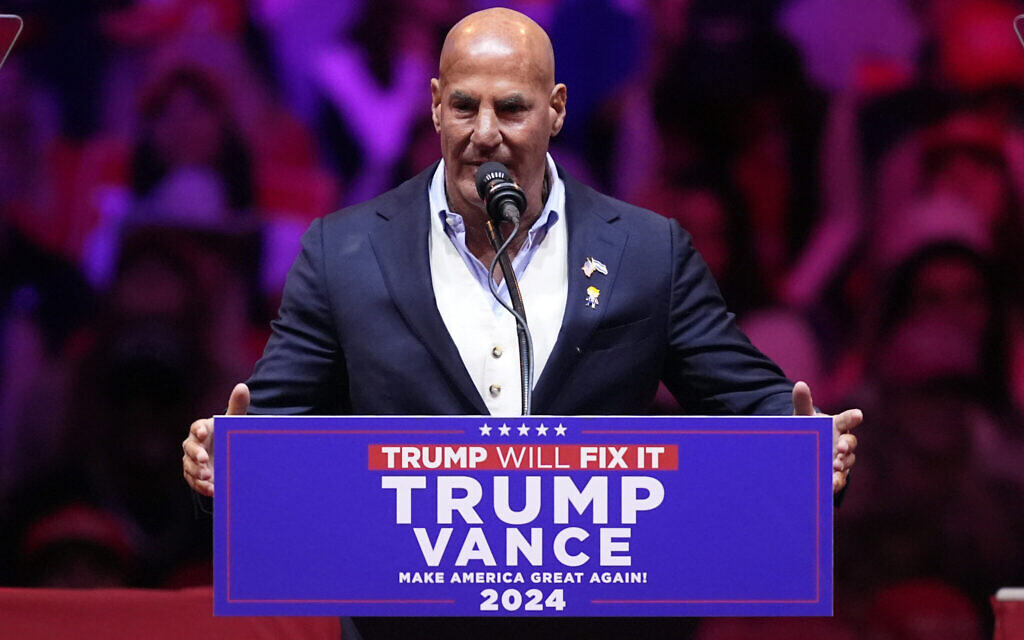 Sid Rosenberg speaks before Republican presidential nominee former President Donald Trump's speech at a campaign rally at Madison Square Garden, October 27, 2024, in New York. (AP Photo/Evan Vucci) Sid Rosenberg speaks before Republican presidential nominee former President Donald Trump's speech at a campaign rally at Madison Square Garden, October 27, 2024, in New York. (AP Photo/Evan Vucci)