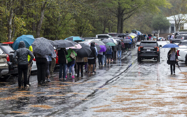 Voters line up to cast their ballots at The Church at Brook Hills on Election Day, Tuesday, Nov. 5, 2024, in Birmingham, Ala. (AP Photo/Vasha Hunt) Voters line up to cast their ballots at The Church at Brook Hills on Election Day, Tuesday, Nov. 5, 2024, in Birmingham, Ala. (AP Photo/Vasha Hunt)