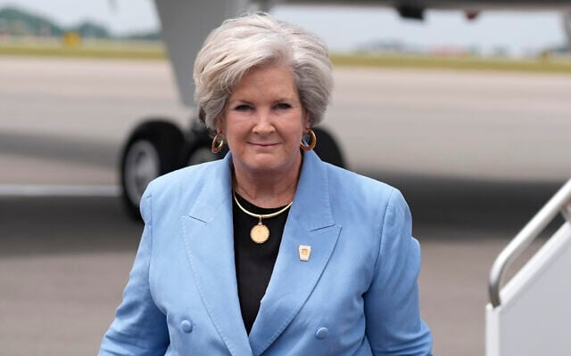 Trump co-campaign manager Susie Wiles is seen at Nashville International Airport as former President Donald Trump arrives, July 27, 2024, in Nashville, Tennessee. (AP/Alex Brandon) Trump co-campaign manager Susie Wiles is seen at Nashville International Airport as former President Donald Trump arrives, July 27, 2024, in Nashville, Tennessee. (AP/Alex Brandon)