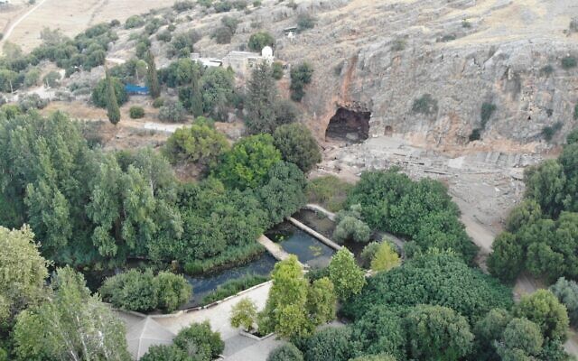 View of the Baneas cave, associated with Pan worship. (Doron Gahali/courtesy)