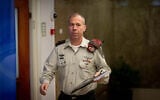 Then-Military Secretary Maj. Gen. Avi Gil arrives at the Prime Minister's Office in Jerusalem, January 3, 2023. (Yonatan Sindel/Flash90)