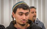 Reservist Aviad Frija in a court hearing at the Beit Lid Military Court on December 26, 2023. (Flash90)