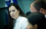 MK Tally Gotliv attends a meeting of the Knesset Constitution, Law and Justice Committee, September 16, 2024. (Yonatan Sindel/Flash90)