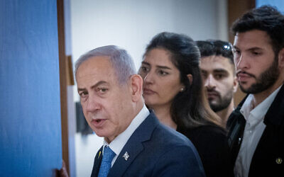 Prime Minister Benjamin Netanyahu at the Knesset in Jerusalem, November 13, 2024. (Chaim Goldbergl/Flash90)