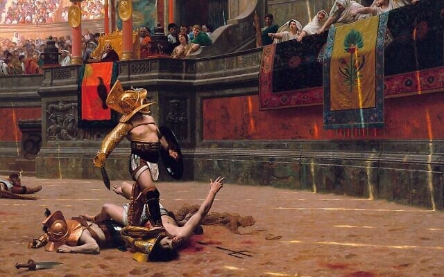 'Pollice Verso (Thumbs Down),' by painter Jean-Léon Gérôme. (Public domain via JTA)