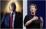 US President-elect Donald Trump and Meta CEO Mark Zuckerberg. (Collage/AP)